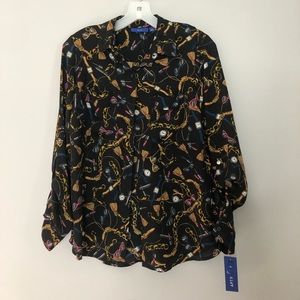 APT 9 Button Down Blouse